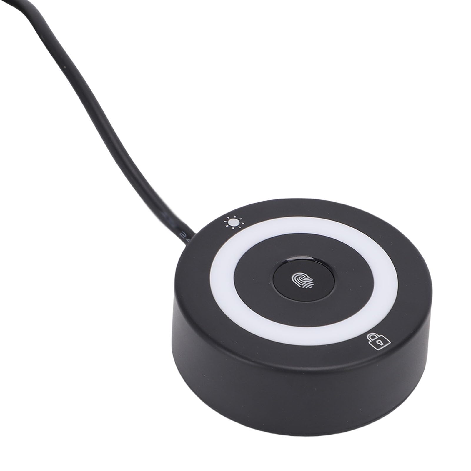 Lector de Huellas Dactilares USB para Wins 10 11, para Wins Hello Escáner de Huellas Dactilares con Cable de 4.92 Pies, Dongle de PC con Reconocimiento Biométrico Táctil de 360