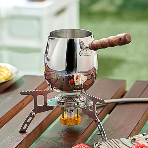 Image of Supvox 600ml Milk Frothing Pitcher with Wooden Handle