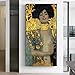 Reproducciones de pinturas famosas Arte de la pared Cuadros dorados de Gustav Klimt - Carteles artísticos de Judith y la cabeza de Holofernes 40x90cm (16x35in) con marco