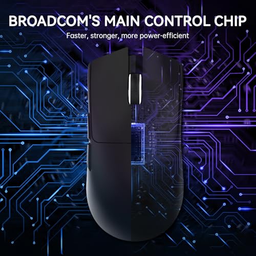 Image of ATTACK SHARK X11 Lightweight Wireless Gaming Mouse with RGB Charging Dock,Tri-Mode-2.4G /USB-C Wired /BT,22K DPI,PAW3311 Optical Sensor,HUYU Switch, 5 programmable Buttons for PC /Mac(Black)