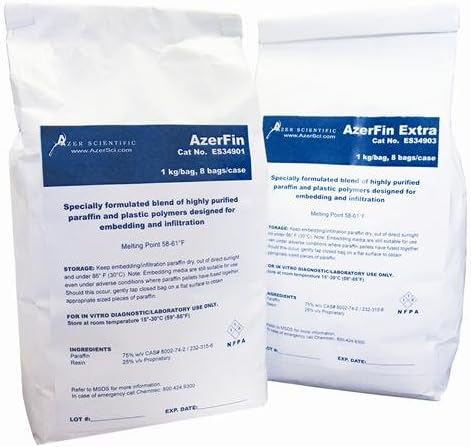 Azer ScientificES34901 AzerFin Paraffin, 1 kg (Pack of 8)