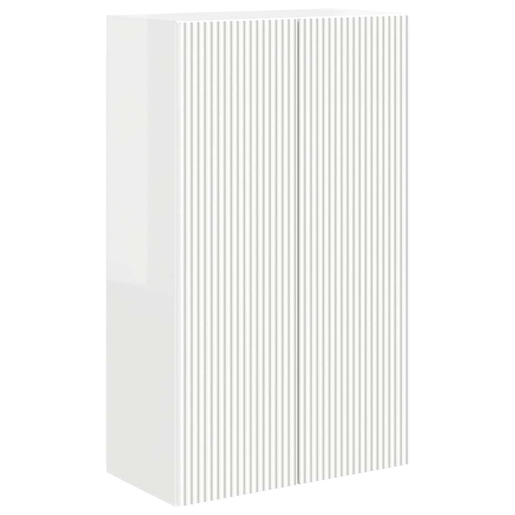 Armoire suspendue moderne en bois blanc brillant de haute qualité