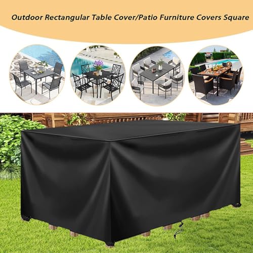 Housse salon de jardin imperméable grande taille bâche table terrasse - 3