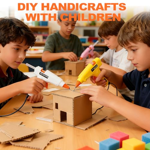 10 Pack Mini Hot Glue Gun Kit with 50 Glue Sticks Bulk and a Storage Box for Crafts, Small Hot Melt Gun Set for DIY Arts, School Class Projects & Home Quick Repair - Thumbnail 2
