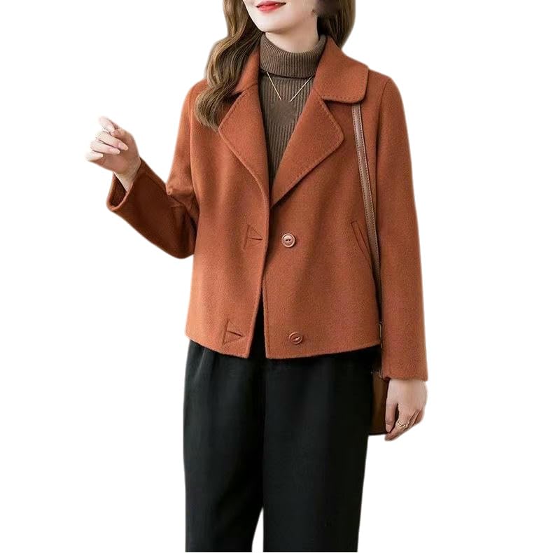 Chaqueta de cachemira mujer ropa de abrigo de moda corta otoño 3