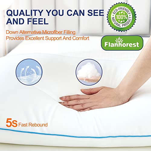 Flanhorest Bed Pillows For Sleeping - Pillows Queen Size Set Of 2 Cooling Luxury Hotel Quality Pillow With Premium Plush Soft Down Alternative Fill For Side Back Or Stomach Sleepers thumb #1