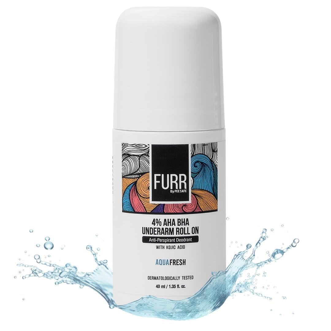FURR 4% AHA BHA Underarm Roll On with Kojic Acid | Aqua Fresh Fragranc