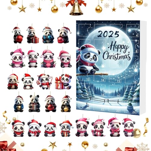 Ornement Panda en Acrylique pour Fenêtre et Rétroviseur Pendentif de Noël Style Animalier