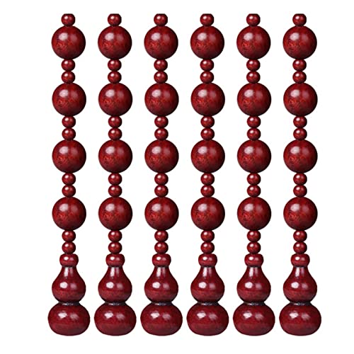 Cortina de cuentas de madera NZPOST retro hecha a mano para puerta 3