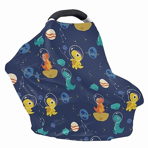 Image of Baby Car Seat Cover Breathable Infant Stroller Cover for Babies Stroller Canopy Covers Easy to Clean Multi-Use Car Seat Cover