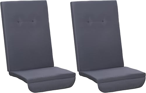 Outsunny Cojines de columpio para porche al aire libre con asiento y respaldo copetudo, lazos de respaldo, juego de 2 cojines de repuesto para
