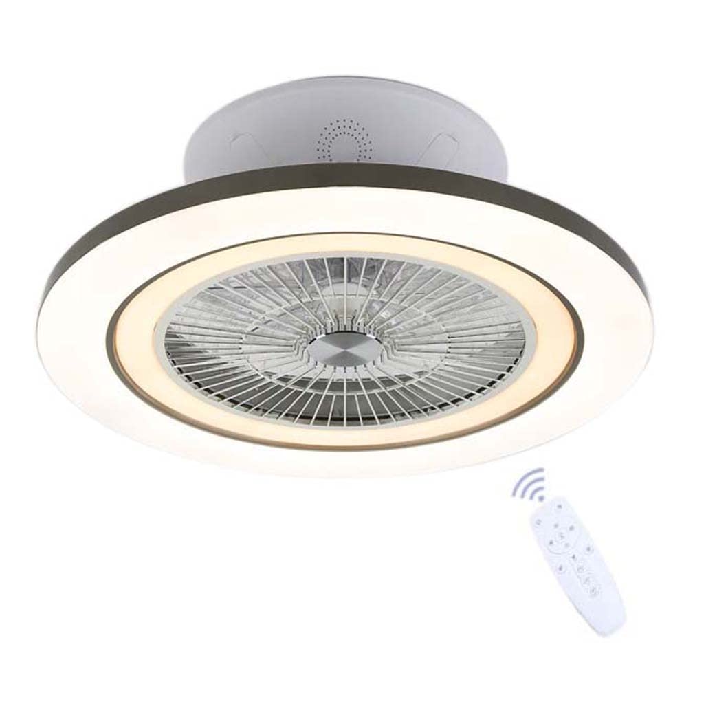 Lumière de ventilateur de plafond Bluetooth TJH avec télécommande circulaire