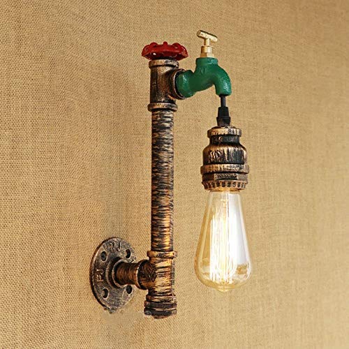 Aplique de Pared E27, Retro, Loft, Vintage, Steampunk, Tubo, luz de Pared, cafetería, Bar, Club, cabecera, Pasillo, Restaurante, lámpara de Pared, Sujetador