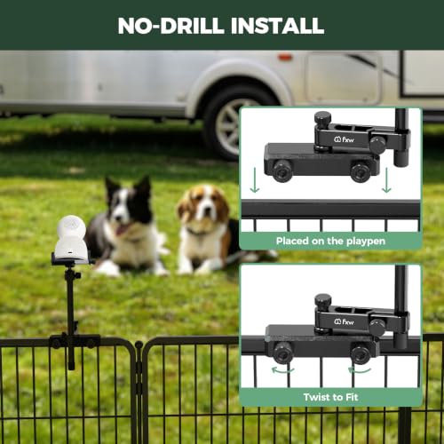 Image of FXW Instant Dog Playpen with Camera Mount, 32 inch H, 16 Panels for RV Camping