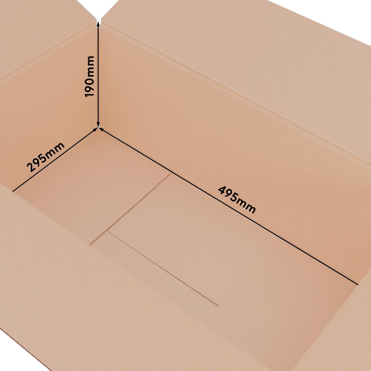 verpacking Kartony składane 495 x 295 x 190 mm brązowe (wymiary zewnętrzne 500 x 300 x 200 mm) KK 94 1-faliste karton wysyłkowy do średnich towarów pakiet DHL DPD GLS Hermes (75 sztuk)