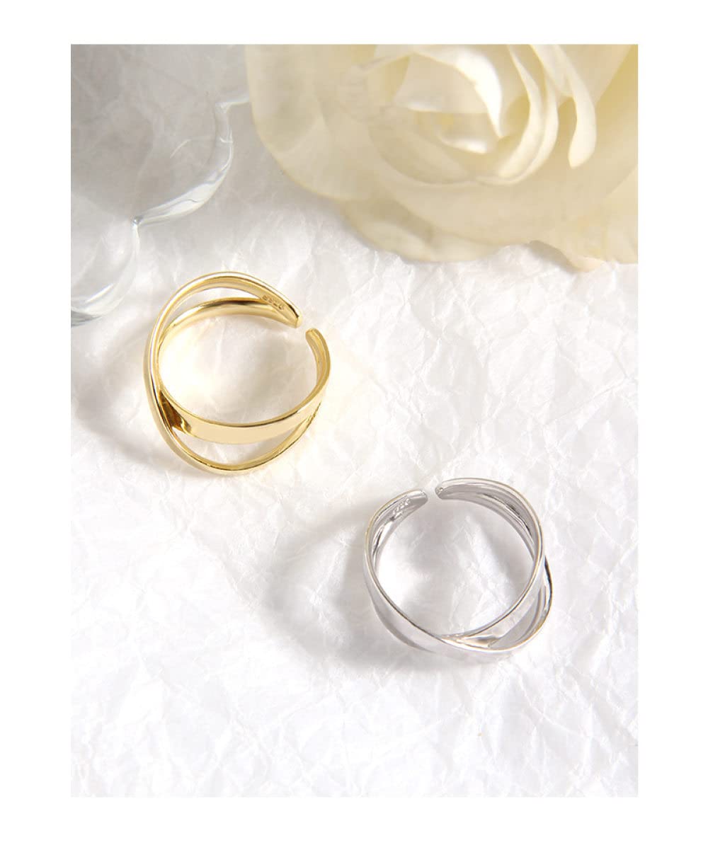 SWBRJ Anillo De Plata Esterlina S925 Entrelazada Con Circonitas Cúbicas Completas Con Circonitas Cúbicas Cruzadas, Nudo Grueso, índice De Pulgar Completo, Anillo De Compromiso De Boda, Joyería Para