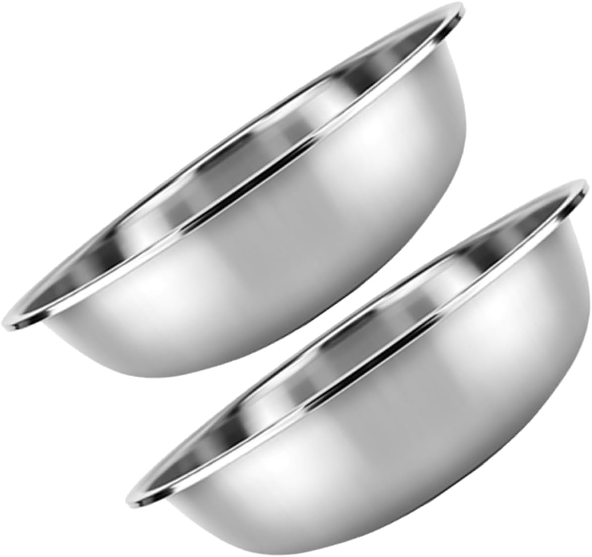 2pcs Stainless Steel Vegetable Basin Large Mixing Bowls Wide Metal Prep Bowls Big Mixing Bowl Vegetable Washing Basin Stainless Steel Mixing Bowls Metal Bowl Vegetable Dish Fruit