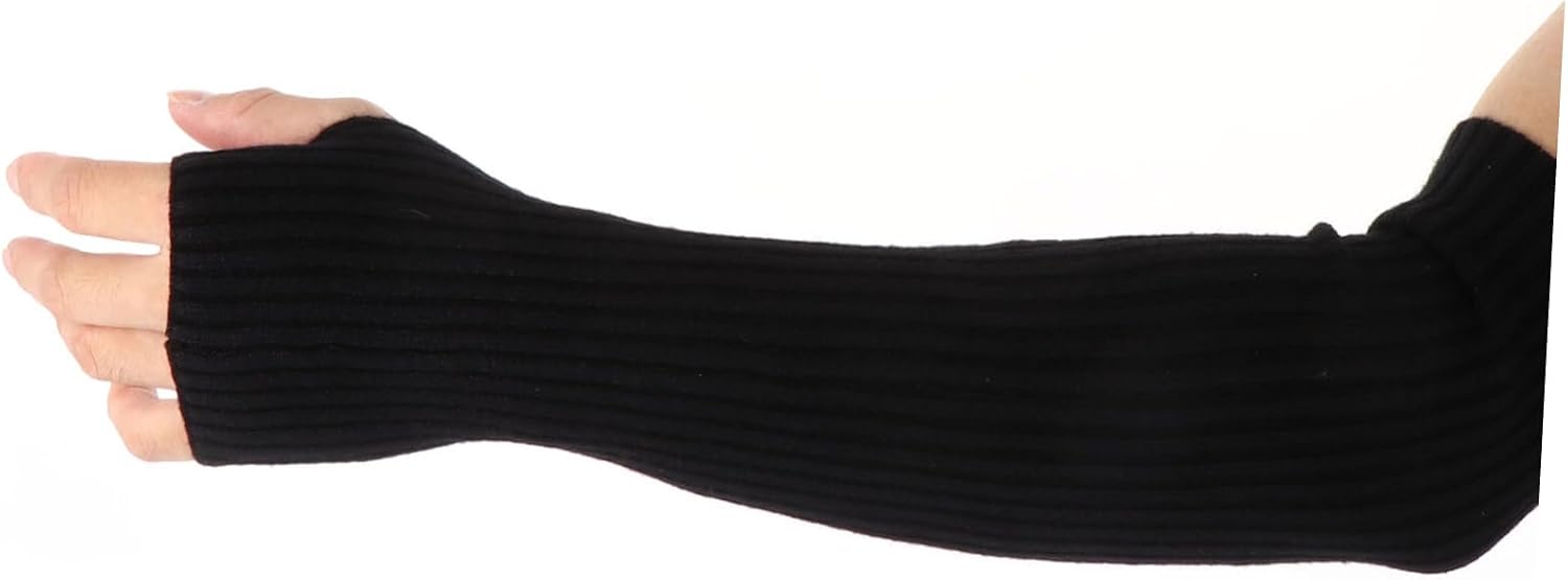 Sleeve Gloves Arm Warmer Thumb Hole Mittens Wrist Warmer with Thumb Hole Elbow Warmers Long Mittens Knit