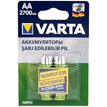 Varta 2'Li  arjl  Pil Aa Kalem Nimh 2700Mah 1 Kart 2 Adet Pil  arj Edilebilir  arz Edilir Aa Pil