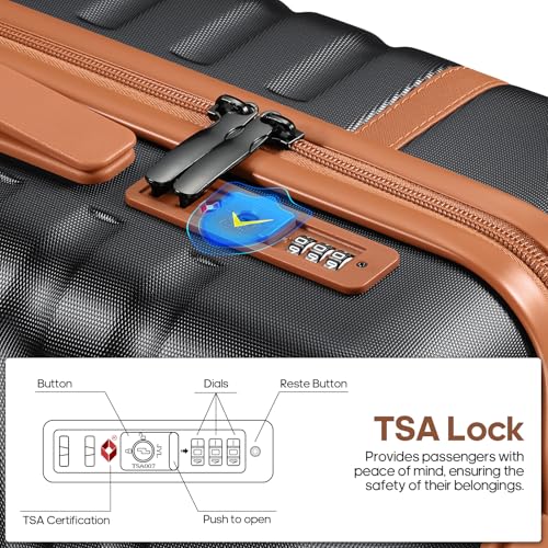 UKEIN PRO 7 Piece Luggage with Backpack