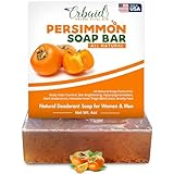 Persimmon Soap Bar for Body Odor Control – Purifying Deodorizing Body Wash with Japanese Persimmon & Green Tea Extract for Eliminating Body Odor – Deodorant Soap Great for Skin Brightening
