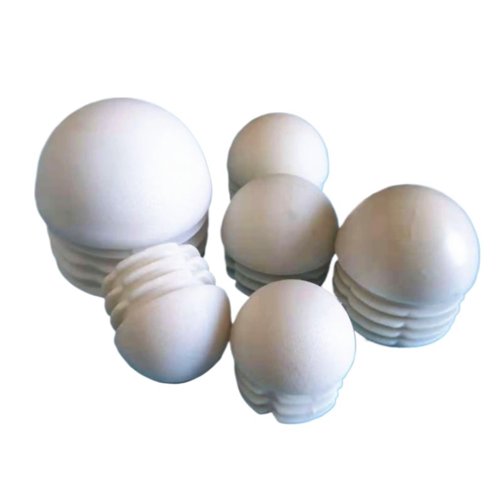 Plastic Domed Round Blanking End Caps Pipe Tube Insert Plugs Floor Protector 13mm~76mm (Color : White, Size : 40mm(2Pcs))