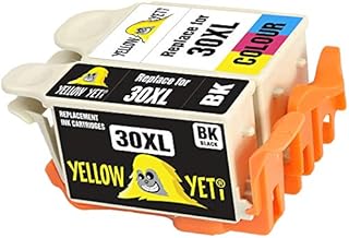 YELLOW YETI Replacement for Kodak 30 30XL 30B 30CL Ink Cartridges compatible with Kodak ESP C100 C110 C115 C300 C310 C315 C330 C360 1.2 3.2 3.2S Hero 2.2 3.1 5.1 Office 2100 2150 (1 Black + 1 Colour)