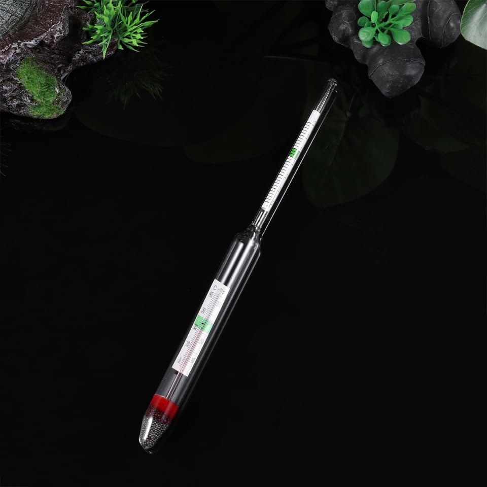 Image of balacoo 4 Pcs Aquarium Hydrometer with Thermometer for Fish Tank Saltwater Salinity Measurement Floating Accurate Areometer 7.87In