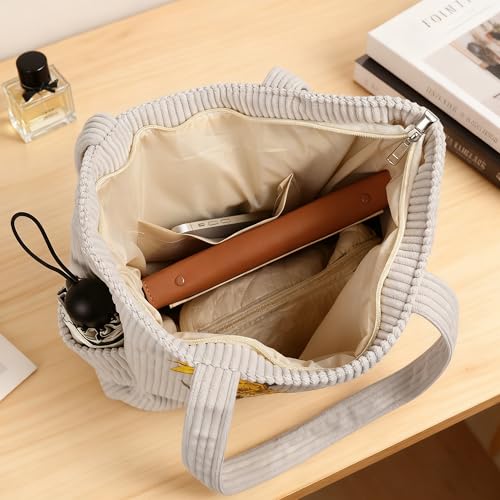 Bolso tote grande personalizado con cremallera para mujer miniatura 3