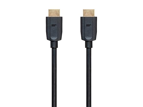 Monoprice Cable HDMI de ultra alta velocidad 8K - HDMI 2.1, 8K 60Hz, 4K 120Hz, 48Gbps, HDR, VRR, 15 pies, negro, paquete de 1