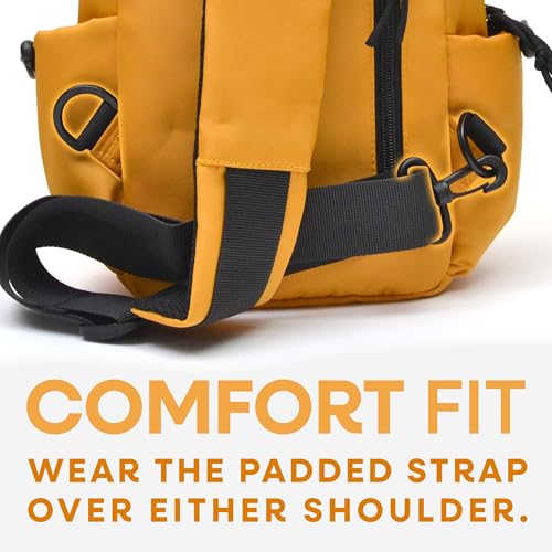 Bolso cruzado ligero Nupouch amarillo para hombres y mujeres miniatura 7