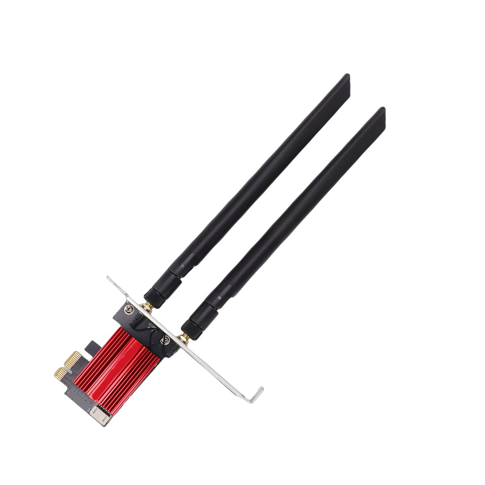 Scheda Wireless WiFi 7 PCIe, Scheda di Rete Tripla Banda per PC Desktop, Adattatore di Rete Bluetooth 5.4 con velocità 6400Mbps e Doppia Antenna 8dBi, Ideale per Reti 10/11