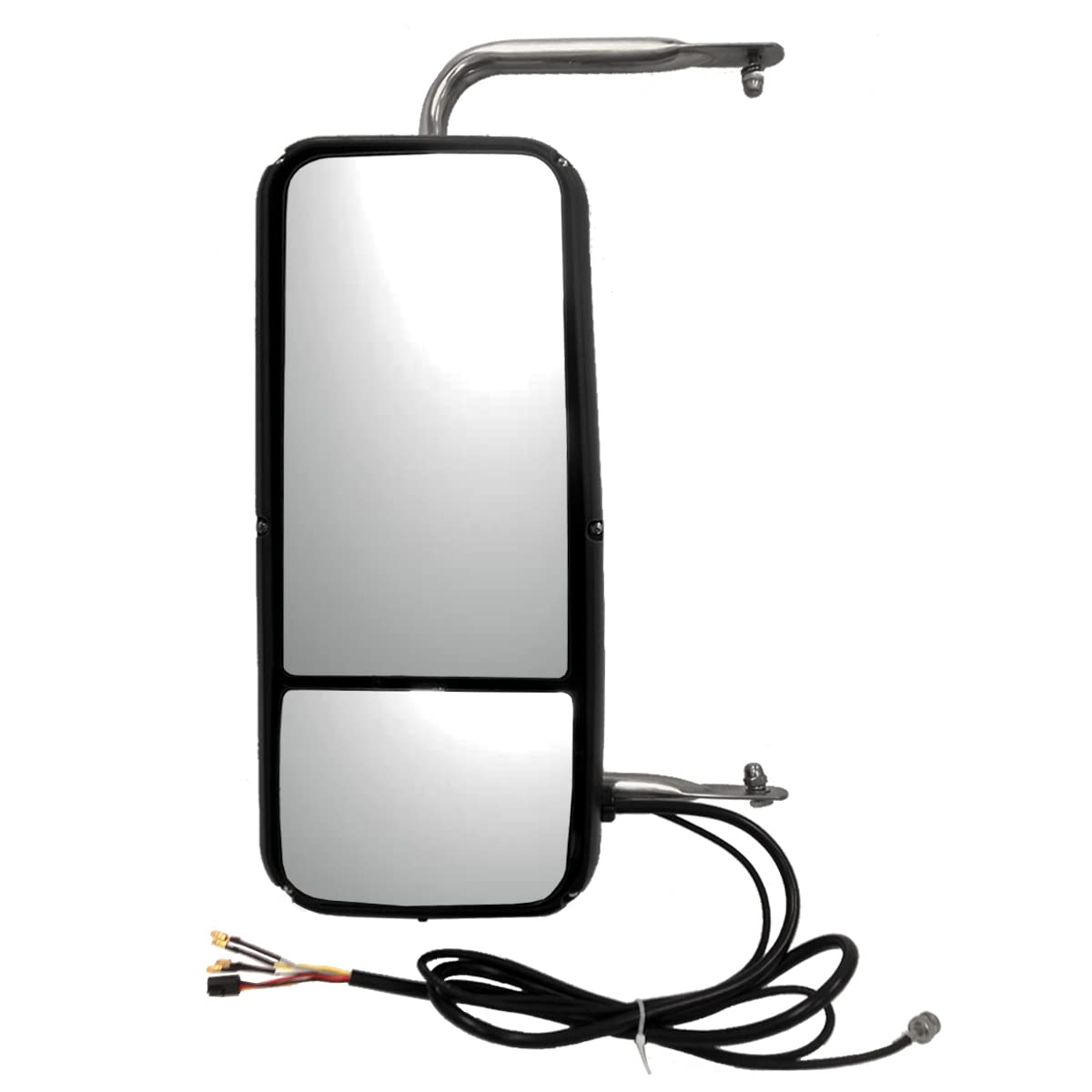Door Mirror with Extension Bracket Arm Stainless Steel Power Heated - Driver Side Compatible with Peterbilt 335 340 357 382 385 386 325 330 348 388 389 365 367 Truck
