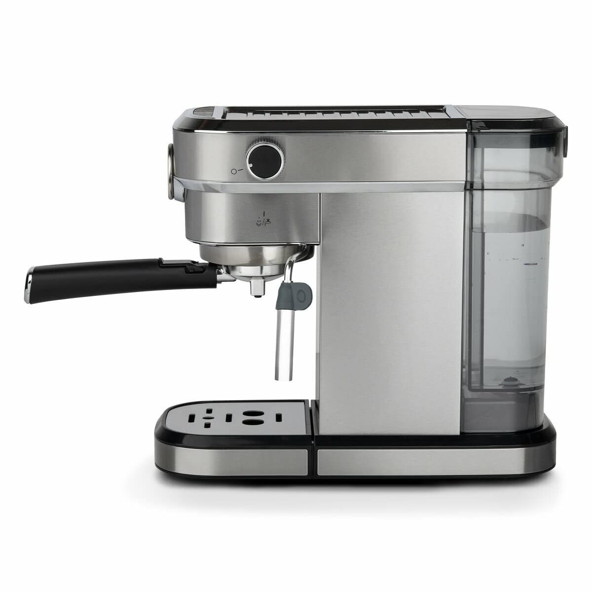 H.Koenig Professional Cafetera Espresso Automática Presión 20 Bar EXP820, Acero inox, Portátil, Sistema Thermoblock, 1.1L, Bomba barómetro, Calienta tazas, Espumador a vapor, Cafés y bebidas lácteas