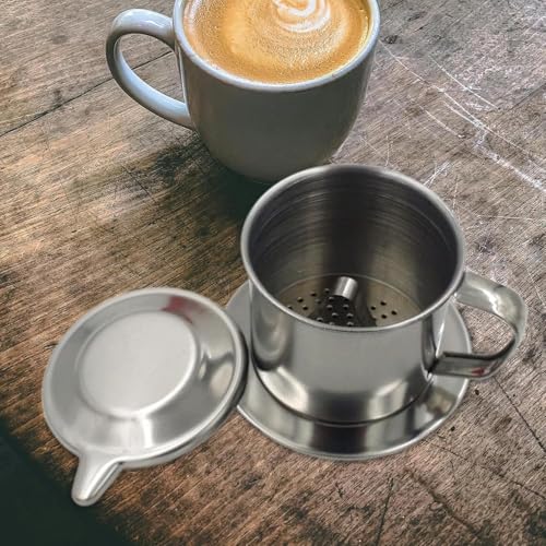 Image of 8Q Vietnamese Coffee Filter, Traditional Coffee Drip Cup for Authentic Brewing, Featuring 220ml Capacity and Durable Design, Perfect for Use at Home, Travel, or Office Brewing Needs