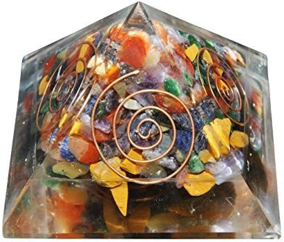 Orgone Energy Chakra Pyramid w/Copper Coils on All Sides - EMF Protection