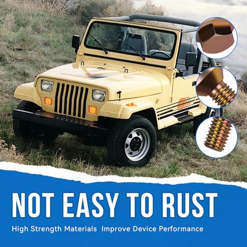 Image of 6Pcs 6035836 Crossmember Skid Plate Bolts Compatible with Jeep Wrangler YJ 1987-1995,Jeep Wrangler TJ 1997-2002,Bolts for attaching the Transmission /Transfer case Skid Plate to the Frame