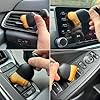 Cartisen Car Detailing Brush, Soft Bristle Cleaning Brush, Scratch-Free Auto Duster Tool for Dashboard, Air Vents, Leather & Interior Cleaning (Black&Brown) #3