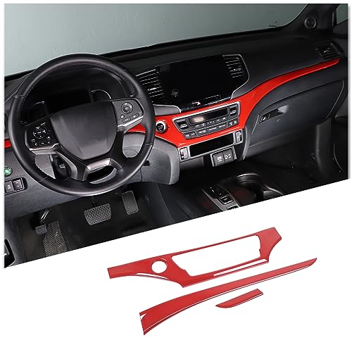 HIRUFAIT Center Console Dashboard Panel Strip Trim for Honda Pilot 2016-2022 Interior Decorative Cover Protector Accessories Anti Scratch ABS Material (Sport Red) by HIRUFAIT - Used condition - US$65.22