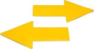 Djois, 197404 - Klebesymbol für Bodenmarkierung, Pfeil, Gelb, 10 Stück, Langlebiges PVC, Ungiftiger Kleber, Einfache Handhabung, Präzise Markierung, Lagerbereiche, Innen, LEAN Management