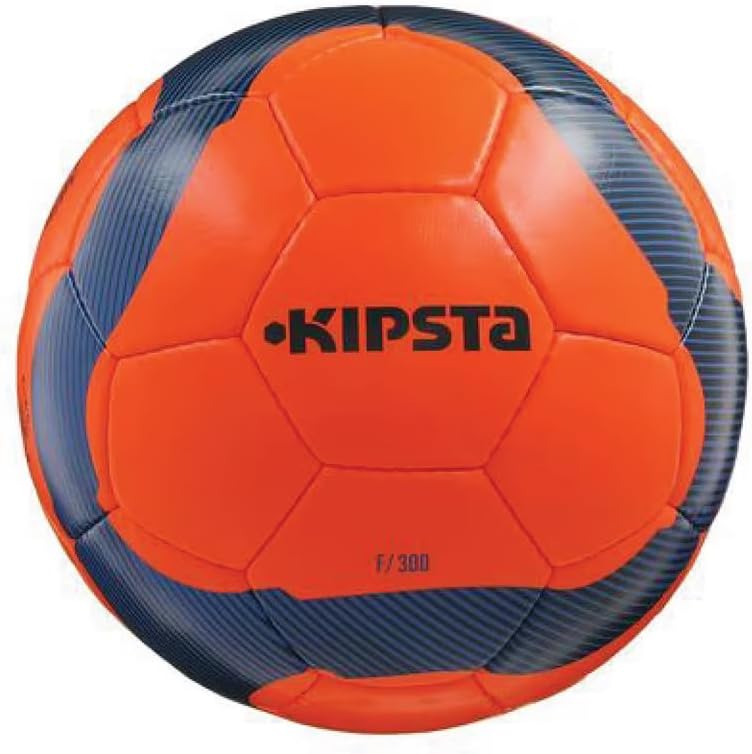 PU Football Ball Hand Stiched F300 Suitable for All Surface Soft & Wet Ground, Hard Ground with Grass & Artifical Turf, International Match Ball, Size - 5- Orange