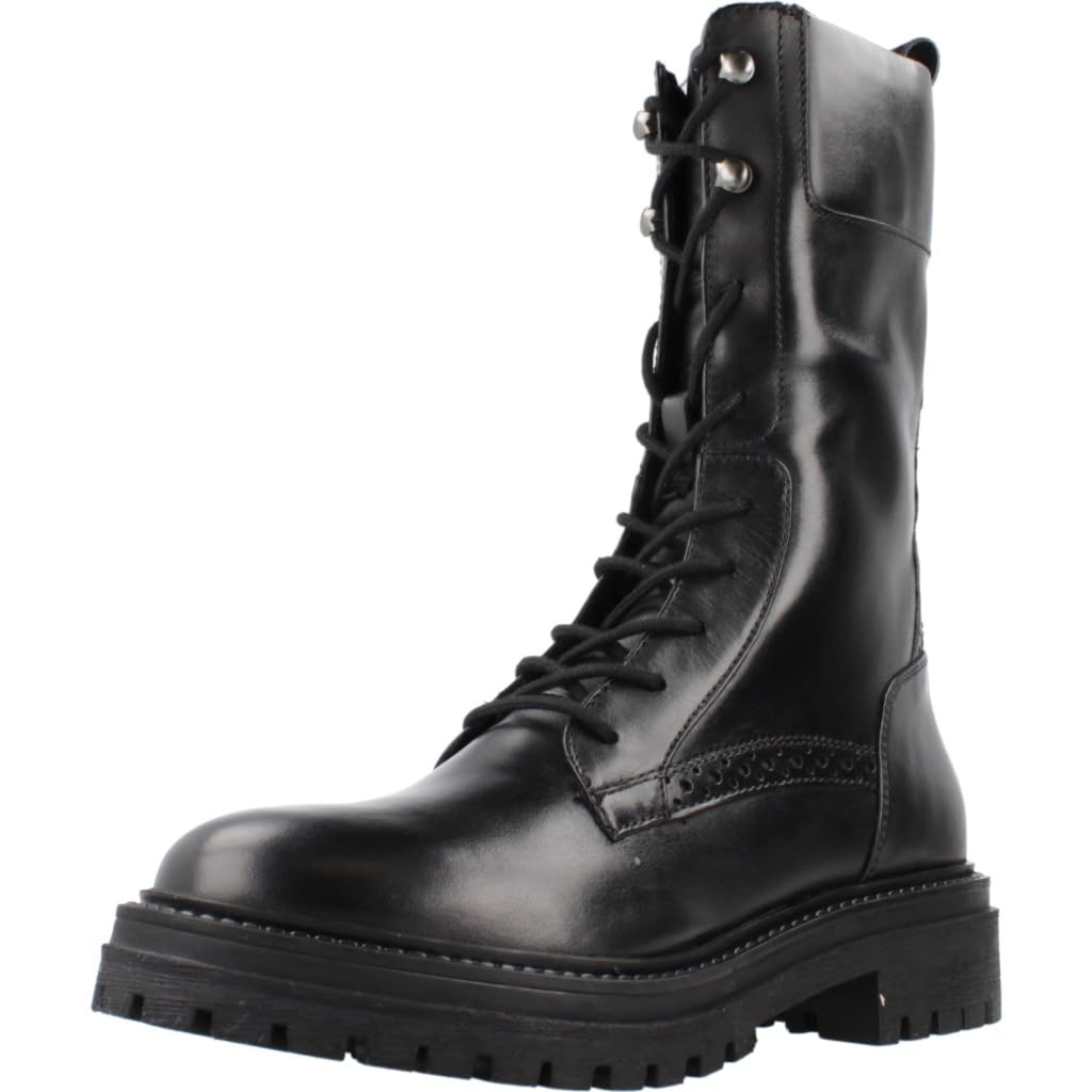 Geox D Iridea Ankle Boot, Black, 6 UK
