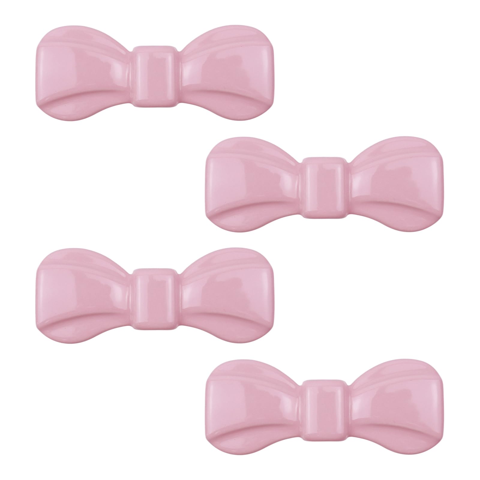 HEVSTIL 4 PCS Bow Shape Cabinets Knobs for Cabinet Drawer Cupboard Pulls Handle Perfect Decor Furniture Accessories,Pink,3.78"