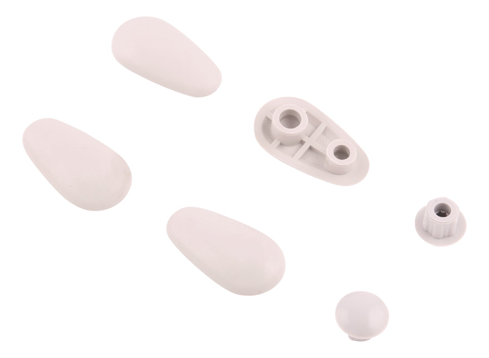 Sanitop-Wingenroth WC Seat| Support Stopper for Toilet Seat | Spacer for WC Glasses | Muffler | White | Plastic, white, 64920 9