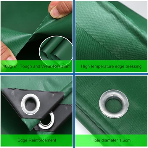 Lona suelo piscina 400 g m² impermeable y duradera con cuerda de sujeción 4