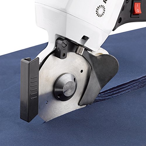 Reliable 1500FR Octagonal Knife Cloth Cutting Machine, 4-Inch High Power Light Weight Fabric Cutter, 1" cutting capacity, High-power Electric Motor, Knife Guard, Automatic Sharpener, Thin Base Plate