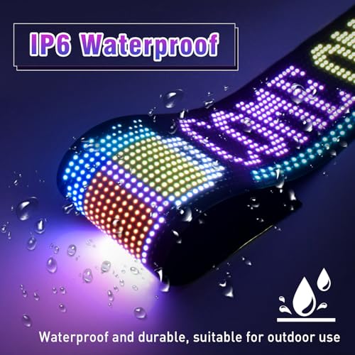 Image of Programmable LED Sign,Scrolling Flexible Advertising Digital Signs,LED Car Sign,Control by Bluetooth APP Control,DIY Design Text, Patterns, Animations