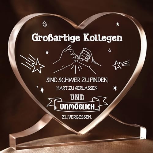 BBTO Abschiedsgeschenk für Kollegen Acryl Herz Schild Kollegin Dankeschön Geschenk Herz Acryl Plakette für Kollege Jobwechsel Ruhestand Geschenk BBTO Abschiedsgeschenk für Kollegen Acryl Herz Schild Kollegin Dankeschön Geschenk Herz Acryl Plakette für Kollege Jobwechsel Ruhestand Geschenk