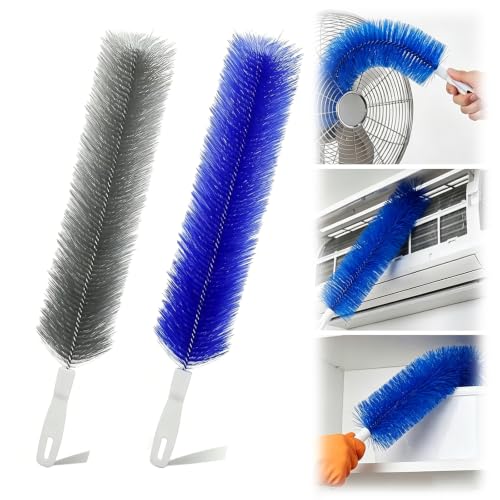Cepillo plumero flexible de microfibra lavable para radiadores 2