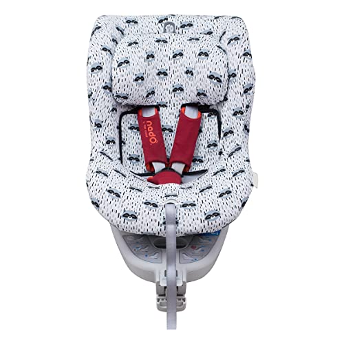 JYOKO KIDS Rivestimento per seggiolino auto in cotone compatibile con Be Cool Nado O3, Chicco 2 Easy (RACCOON)